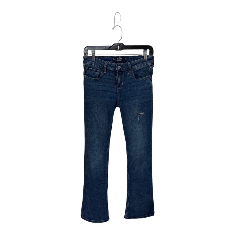 Hollister Low-Rise Bootcut Jeans Womens 3R W26 L31 Dark Wash Soft Stretch